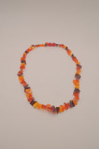 Vintage amber chip necklace