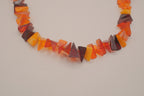 Vintage amber chip necklace