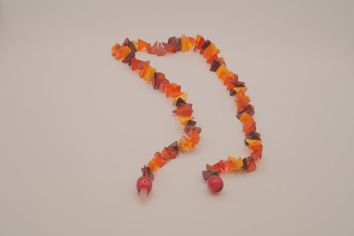 Vintage amber chip necklace
