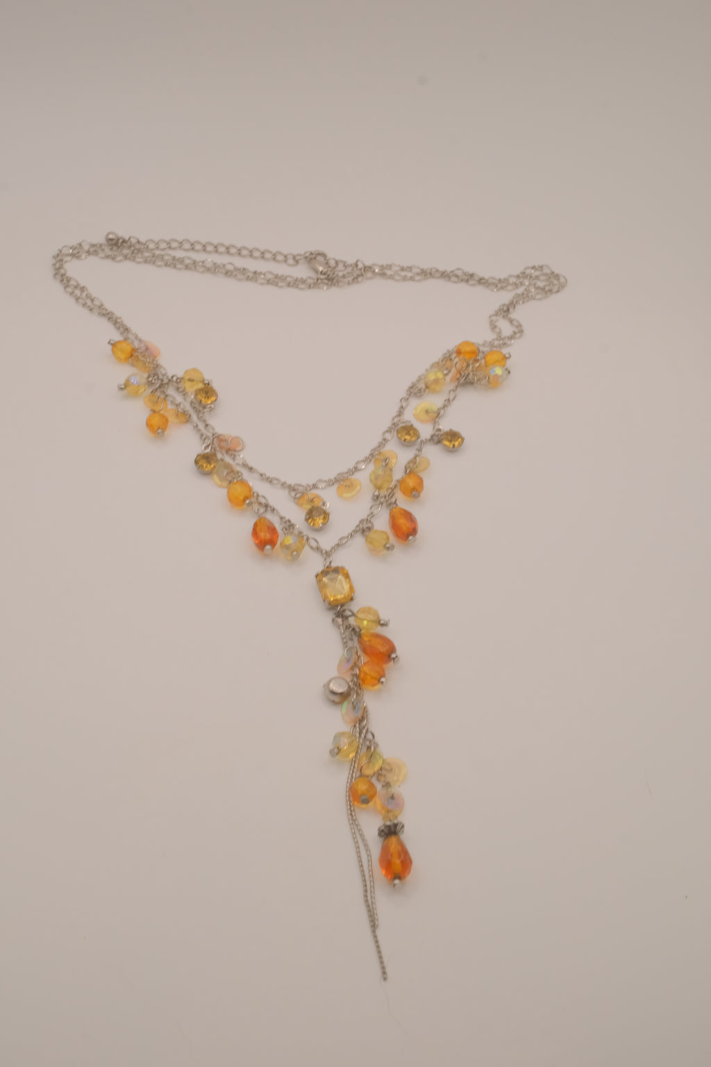 Beaded Y-shaped lariat necklace