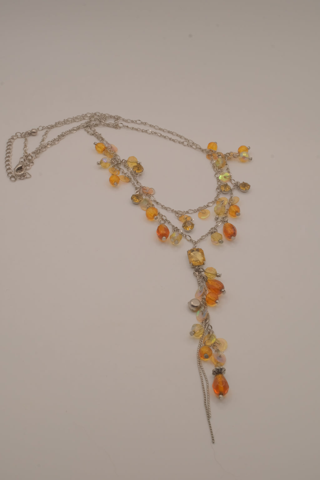 Beaded Y-shaped lariat necklace