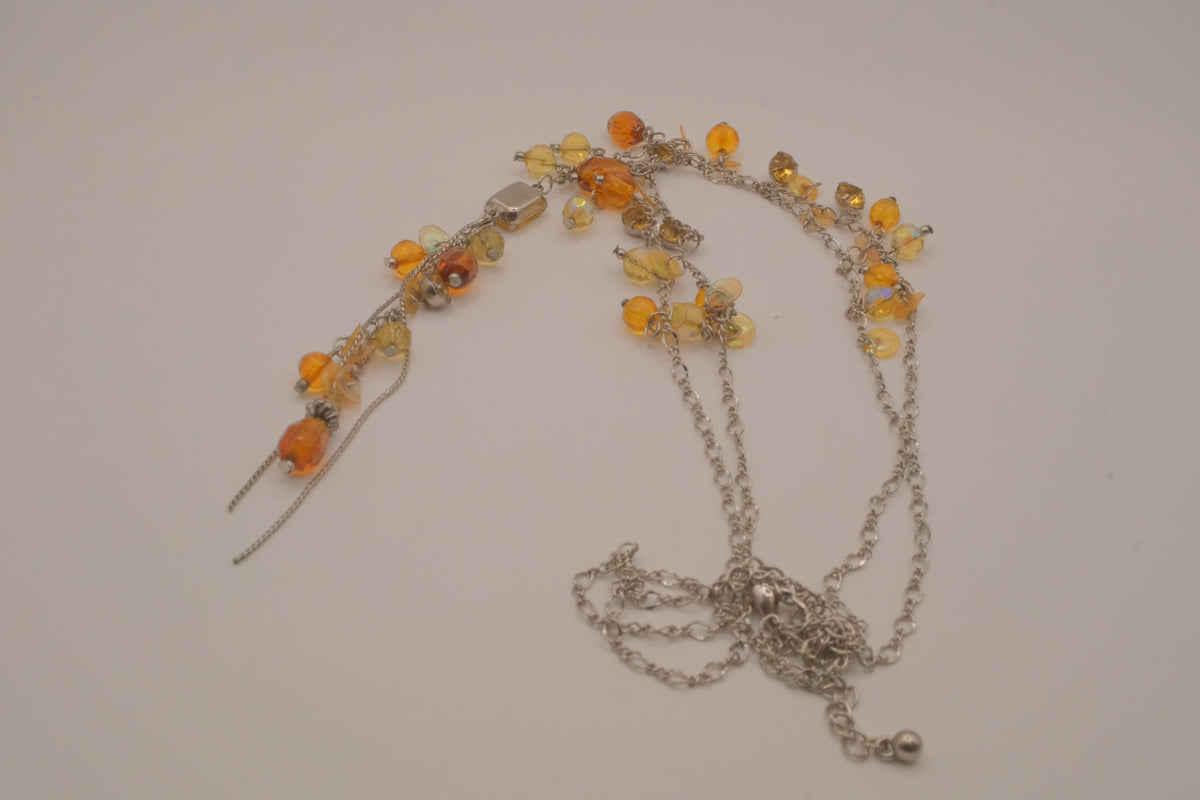 Beaded Y-shaped lariat necklace