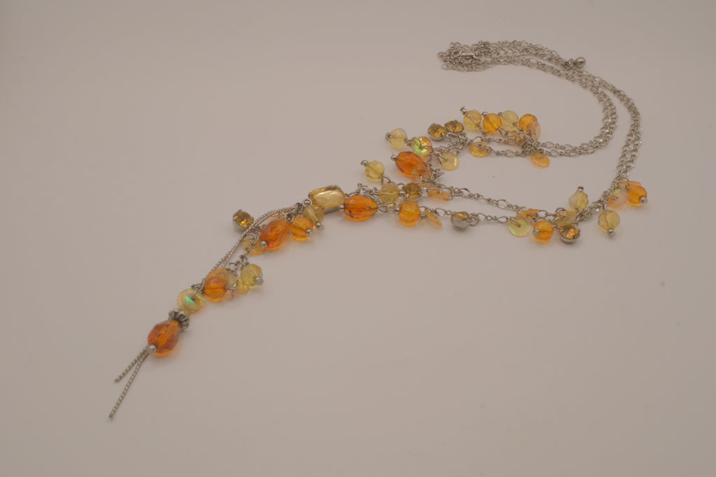 Beaded Y-shaped lariat necklace