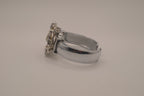 Vintage Figaro Couture rhinestone peek-a-boo bangle bracelet watch&nbsp;
