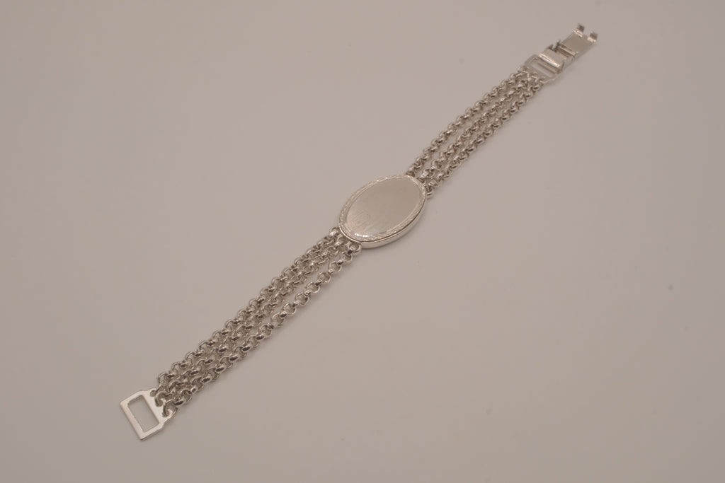 Vintage Speidel USA triple-chain ID bracelet