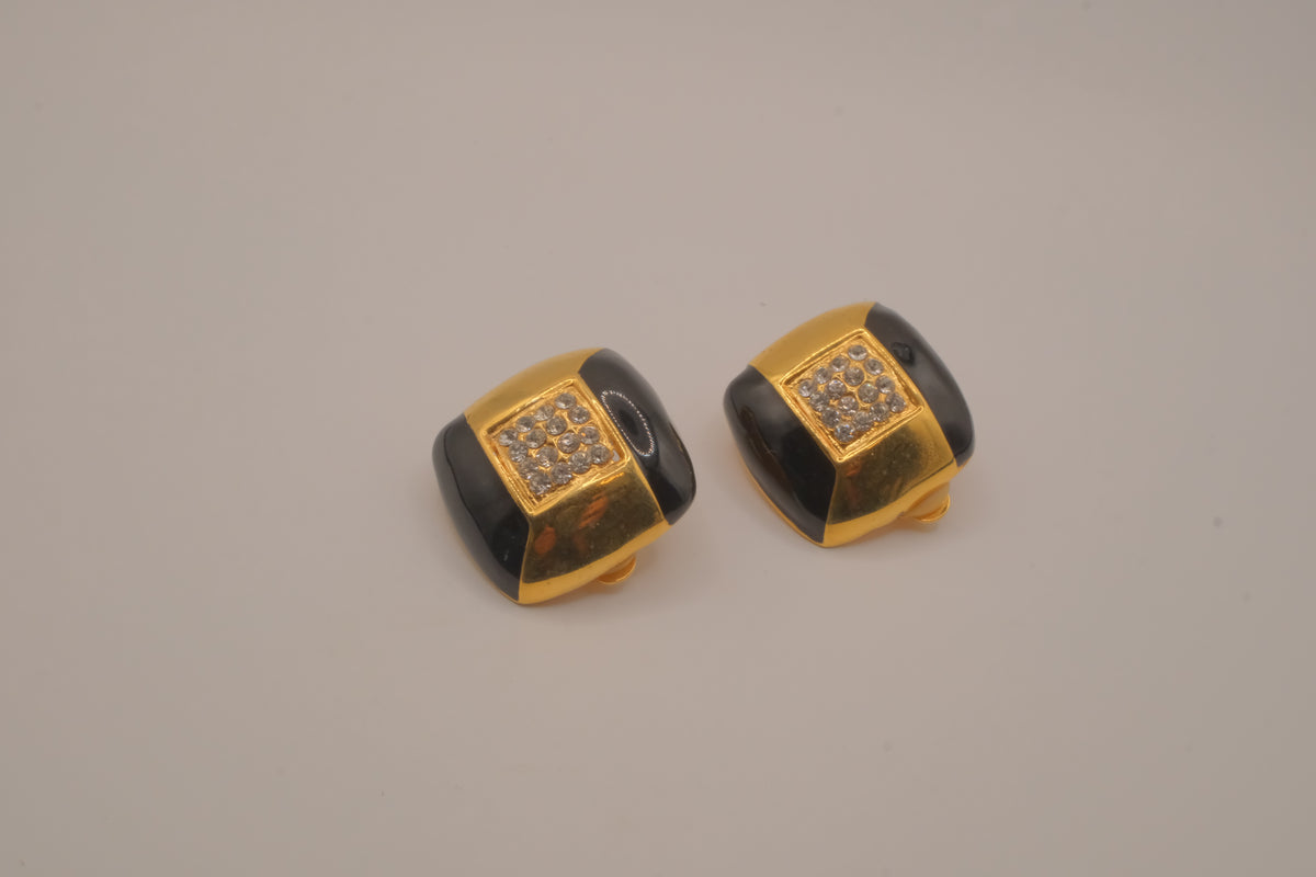 Vintage Art Deco style clip-on earrings