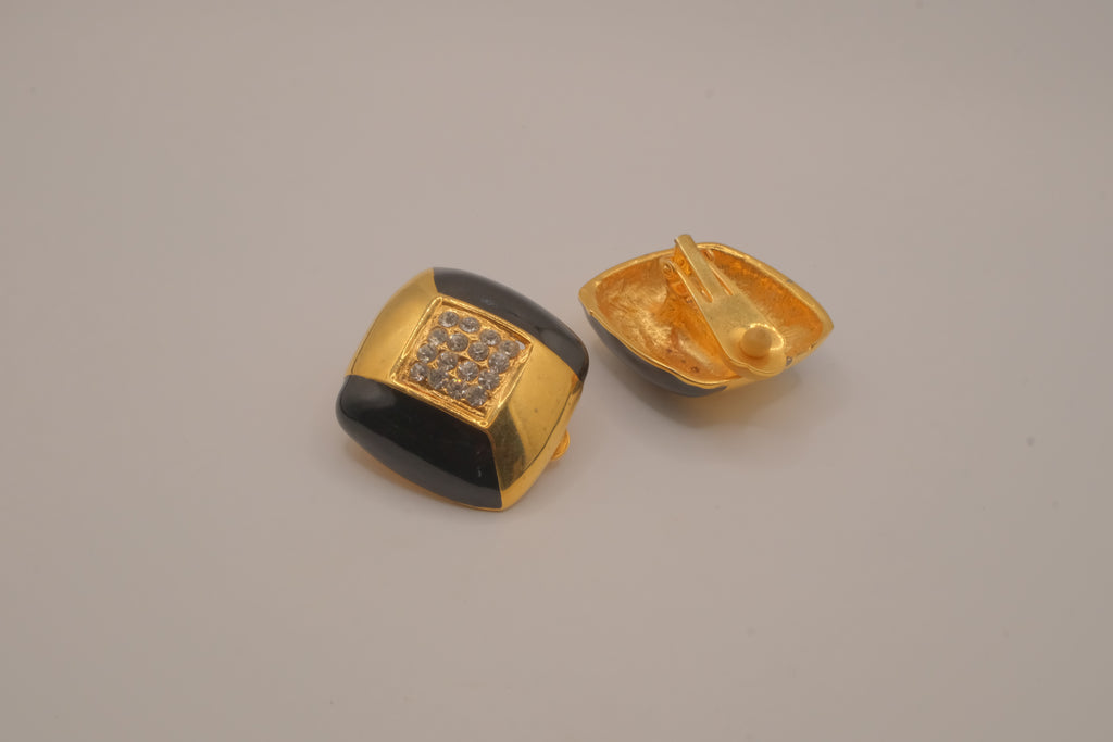 Vintage Art Deco style clip-on earrings