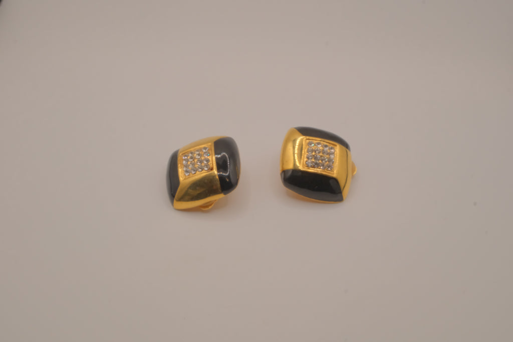 Vintage Art Deco style clip-on earrings