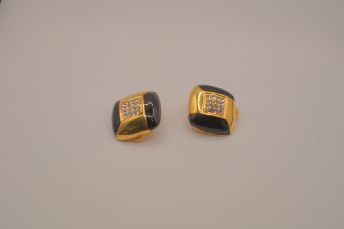 Vintage Art Deco style clip-on earrings