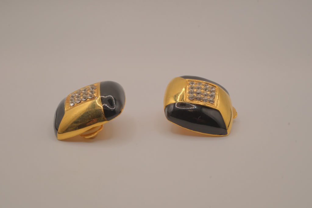 Vintage Art Deco style clip-on earrings