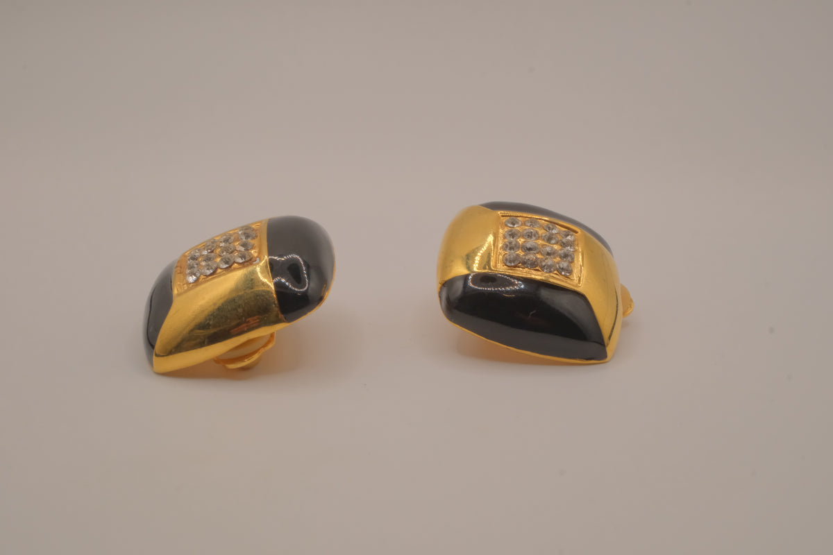 Vintage Art Deco style clip-on earrings