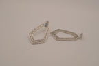 Geometric open-frame drop earrings