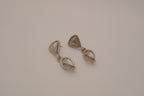 Vintage silver-tone abstract dangle earrings