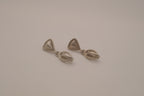 Vintage silver-tone abstract dangle earrings