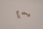 Vintage silver-tone abstract dangle earrings