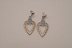 Vintage filigree heart dangle earrings