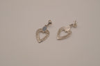 Vintage filigree heart dangle earrings