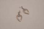 Vintage filigree heart dangle earrings