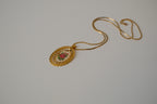 Vintage Floral petit point pendant necklace