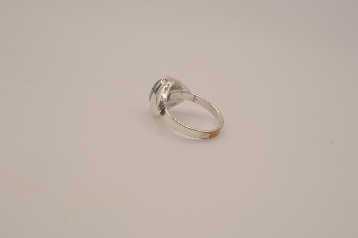 Vintage hematite intaglio signet ring&nbsp;