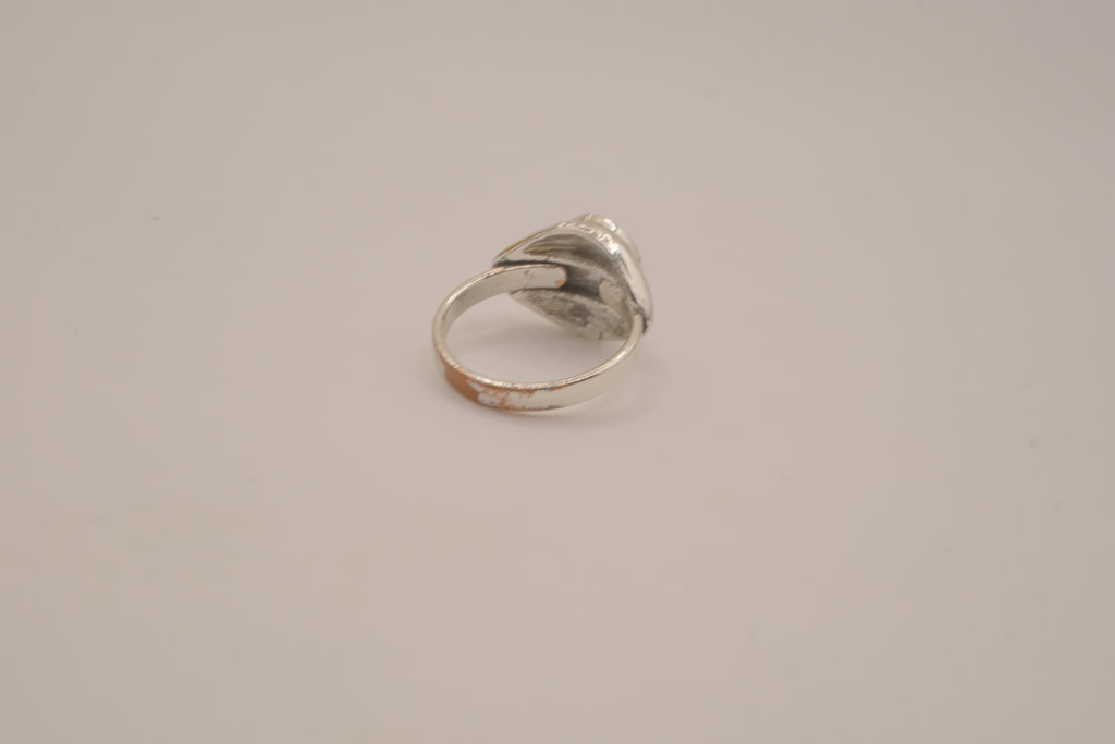 Vintage hematite intaglio signet ring&nbsp;