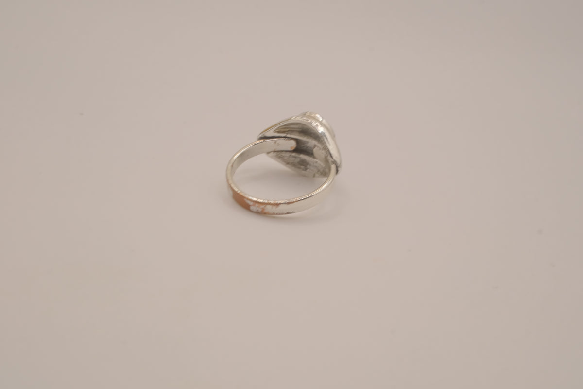 Vintage hematite intaglio signet ring&nbsp;