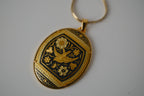 Vintage Spanish Damascene pendant necklace