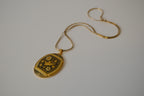 Vintage Spanish Damascene pendant necklace