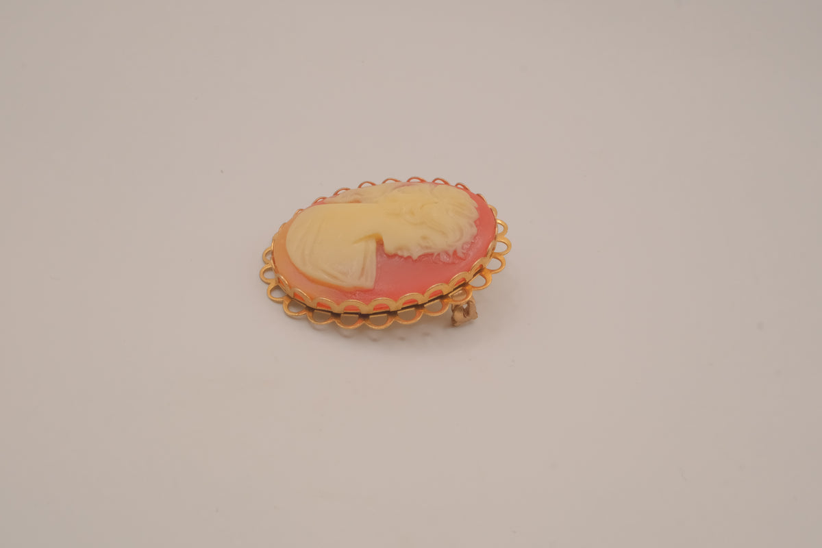 Vintage classic victorian style cameo brooch