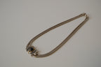 Vintage Serpentine chain Black Cabochon chocker necklace