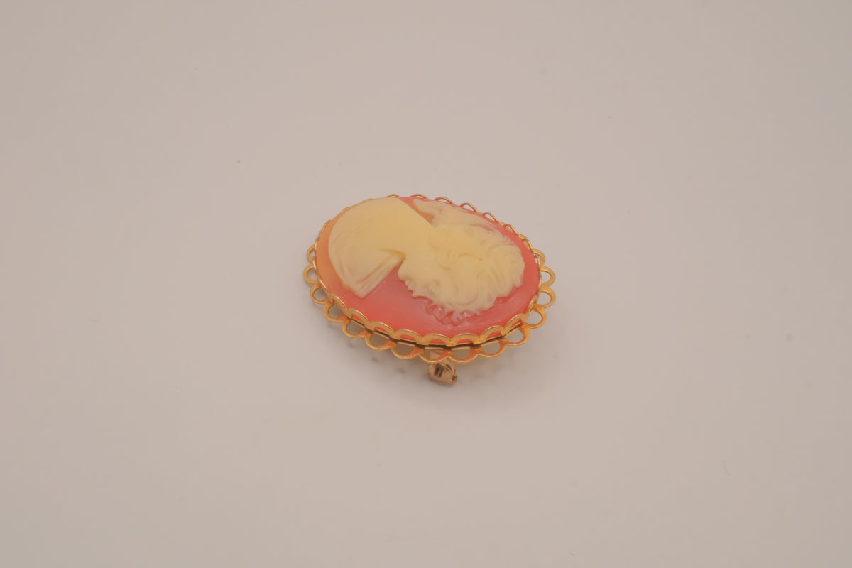 Vintage classic victorian style cameo brooch