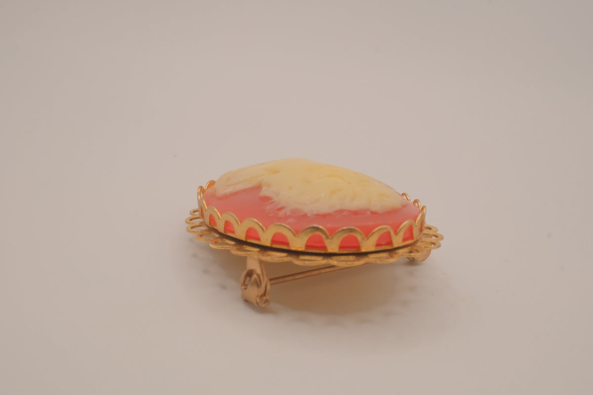 Vintage classic victorian style cameo brooch
