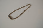 Vintage Serpentine chain Black Cabochon chocker necklace
