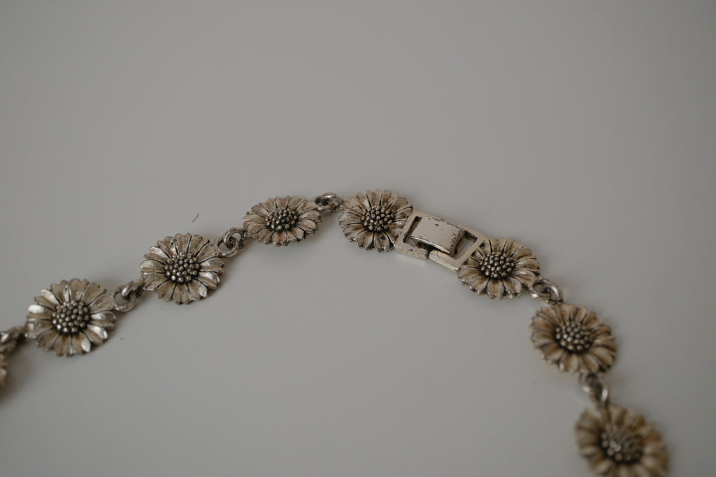 Vintage Daisy Flower link chain