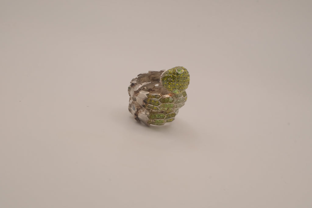 Green Anaconda Statement Ring