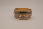 Vintage handmade mixed-metal brass bangle bracelet