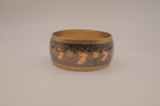 Vintage handmade mixed-metal brass bangle bracelet