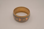 Vintage handmade mixed-metal brass bangle bracelet