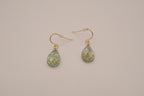 Mint green teardrop earrings