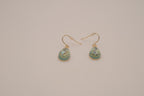 Mint green teardrop earrings