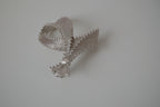Vintage silver-tone ribbon brooch
