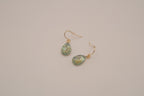 Mint green teardrop earrings