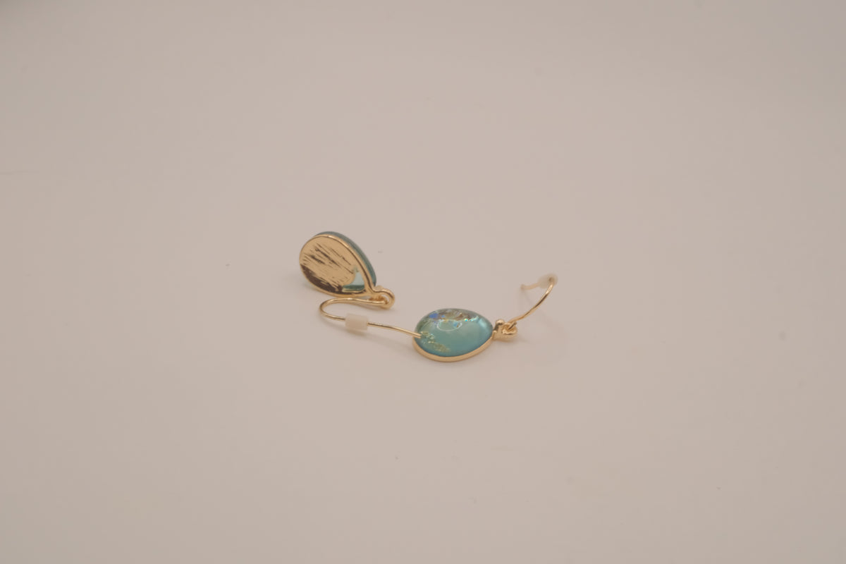 Mint green teardrop earrings