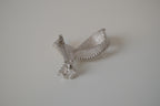 Vintage silver-tone ribbon brooch