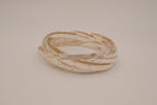 Silver tone rolling bangle bracelet