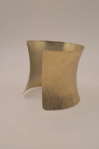 Vintage modernist textured cuff bracelet&nbsp;