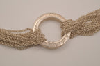 Multi-strand chain quote bracelet