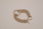 Multi-strand chain quote bracelet
