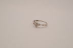 Vintage Sterling silver diamond heart promise ring