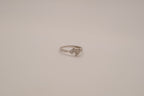 Vintage Sterling silver diamond heart promise ring